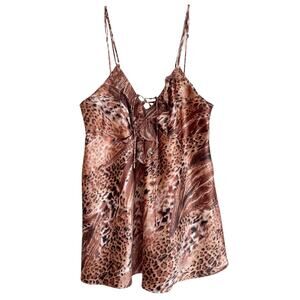Y2K Babydoll Top Cheetah Print Slip Secret Treasures Feminine Lingerie Women 1XL